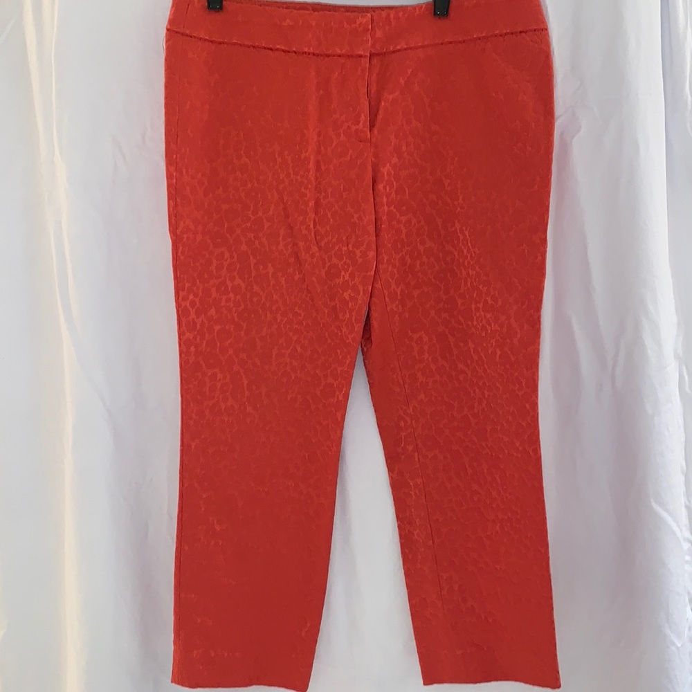 Ann Taylor the loft side 10 petite capris slacks in coral